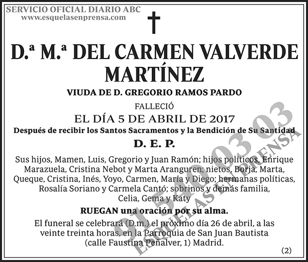M.ª del Carmen Valverde Martínez